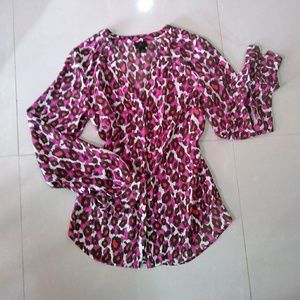 Worthington Blouse Top Sz S Long Sleeve